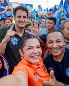 Solange Almeida reforça apoio a Orleans Brandão durante caminhada em Santa Inês