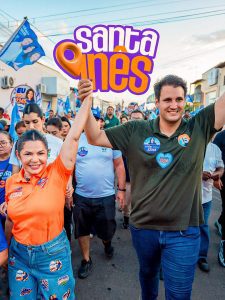 Solange Almeida reforça apoio a Orleans Brandão durante caminhada em Santa Inês